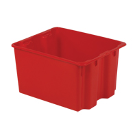 Contenants Stack-N-Nest Polylewton, 12" x 21" x 17", Rouge Moffatt Supply & Specialties