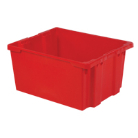 Contenants Stack-N-Nest Polylewton, 15,1" x 30,1" x 24", Rouge Moffatt Supply & Specialties