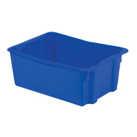 Contenants Stack-N-Nest Polylewton, 10,5" x 26,1" x 18,7", Bleu Moffatt Supply & Specialties