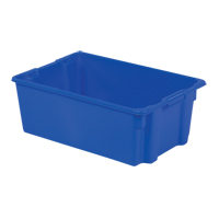 Contenants Stack-N-Nest Polylewton, 10,5" x 28,4" x 18,7", Bleu Moffatt Supply & Specialties
