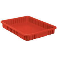 Contenants Divider Box, Plastique, 22,5" la x 17,5" p x 3" h, Rouge Moffatt Supply & Specialties