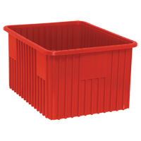 Contenants Divider Box, Plastique, 22,5" la x 17,5" p x 12" h, Rouge Moffatt Supply & Specialties