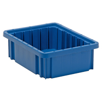 Contenants Divider Box, Plastique, 10,9" la x 8,3" p x 3,5" h, Bleu Moffatt Supply & Specialties
