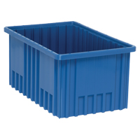 Contenants Divider Box, Plastique, 16,5" la x 10,9" p x 8" h, Bleu Moffatt Supply & Specialties