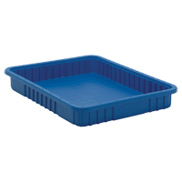 Contenants Divider Box, Plastique, 22,5" la x 17,5" p x 3" h, Bleu Moffatt Supply & Specialties