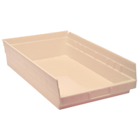 Economy Shelf Bin, 11-1/8" W x 4" H x 17-7/8" D, Ivory Moffatt Supply & Specialties