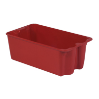 Stack-N-Nest&reg; Plexton Containers, 16.9" W x 30.6" D x 11.1" H, Red Moffatt Supply & Specialties