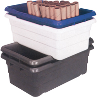 Cross Stack Bins, 16" W x 25.125" D x 8.5" H, Grey Moffatt Supply & Specialties
