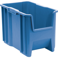 Giant Stacking Containers, 10.875" W x 17.5" D x 12.5" H, Blue Moffatt Supply & Specialties