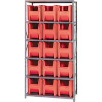 Shelving Unit, Steel, Boltless, 800 lbs. Capacity, 36" W x 75" H x 18" D Moffatt Supply & Specialties