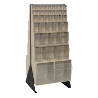 Tip-Out Bins Stand, 23-5/8" W x 16" D x 52" H, 76 Drawers Moffatt Supply & Specialties
