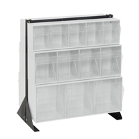 Tip-Out Bins Stand, 23-5/8" W x 16" D x 28" H, 24 Drawers Moffatt Supply & Specialties