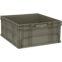 Stacking Container, 22.5" W x 22.5" D x 11" H, Grey Moffatt Supply & Specialties