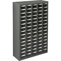 KPC-600 Parts Cabinet, Galvanized Steel, 75 Drawers, 23-1/10" x 8-7/10" x 36-9/10", Grey Moffatt Supply & Specialties