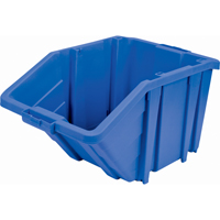 Jumbo Plastic Bin, 15-1/2" W x 13" H x 25" D, Blue, 200 lbs. Capacity Moffatt Supply & Specialties