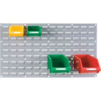 Metal Louvered Panel Bin Support Rack, 32 Bins, 36" W x 1/8" D x 19" H Moffatt Supply & Specialties