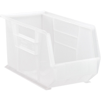 Clear-View Ultra Stack & Hang Bin, 8-1/4" W x 9" H x 18" D, Clear Moffatt Supply & Specialties
