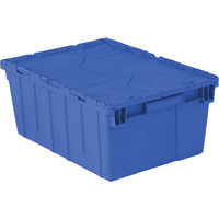 Contenants de distribution Flipak en plastique poly&eacute;thyl&egrave;ne (PE), 21,9" x 15,2" x 9,3", Bleu Moffatt Supply & Specialties