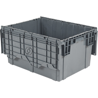Contenants de distribution Flipak en plastique poly&eacute;thyl&egrave;ne (PE), 27,9" x 20,9" x 15,2", Gris Moffatt Supply & Specialties