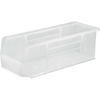 Bac transparent ultra empilable & suspendable, 5-1/2" la, 5" h x 14-3/4" p, Transparent Moffatt Supply & Specialties