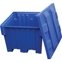 Nesting Forklift Bin, 42" W x 48" D x 30" H, Blue Moffatt Supply & Specialties