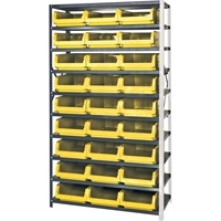 Shelving Unit with Stacking Bins, Steel, Magnum Bin, 650 lbs. Capacity, 42" W x 76" H Moffatt Supply & Specialties