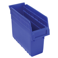 Store-Max Shelf Bins, 4-3/8" W x 8" H x 11-5/8" D, Blue, 44 lbs. Capacity Moffatt Supply & Specialties