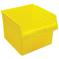 Store-Max Shelf Bins, 11-1/8" W x 8" H x 11-5/8" D, Yellow, 44 lbs. Capacity Moffatt Supply & Specialties