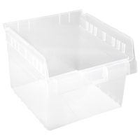 Store-Max Shelf Bins, 11-1/8" W x 8" H x 11-5/8" D, Clear, 44 lbs. Capacity Moffatt Supply & Specialties