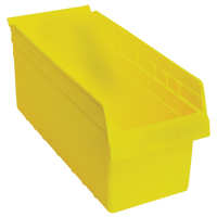 Store-Max Shelf Bins, 8-3/8" W x 8" H x 17-7/8" D, Yellow, 56 lbs. Capacity Moffatt Supply & Specialties