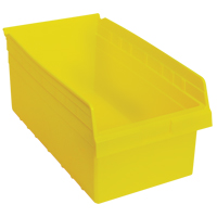 Store-Max Shelf Bins, 11-1/8" W x 8" H x 17-7/8" D, Yellow, 56 lbs. Capacity Moffatt Supply & Specialties