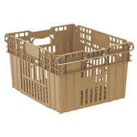Contenant en plastique empilable Stack-N-Nest pour l'agriculture, 20" x 24" x 13,4", Beige Moffatt Supply & Specialties