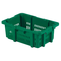 Contenant en plastique Stack-N-Nest pour la manutention des aliments, 16" x 23,9" x 8,8", Vert Moffatt Supply & Specialties
