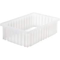 Contenant Divider Box, Plastique, 16,5" la x 10,875" p x 5" h, Gris Moffatt Supply & Specialties