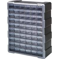 Drawer Cabinet, Plastic, 60 Drawers, 15" x 6-1/4" x 18-3/4", Black Moffatt Supply & Specialties