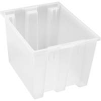 Contenant robuste Stack & Nest, 13" x 15,5" x 19,5", Transparent Moffatt Supply & Specialties