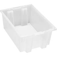 Contenant robuste Stack & Nest, 8" x 13,5" x 19,5", Transparent Moffatt Supply & Specialties