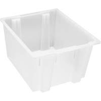 Contenant robuste Stack & Nest, 13" x 19,5" x 23,5", Transparent Moffatt Supply & Specialties