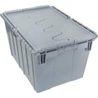 Contenant de distribution en plastique avec dessus basculant, 21,65" x 15,5" x 12,5", Gris Moffatt Supply & Specialties