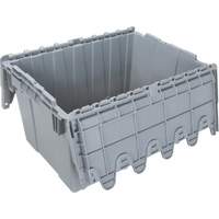 Contenant de distribution en plastique avec dessus basculant, 21,65" x 15,5" x 12,5", Gris Moffatt Supply & Specialties
