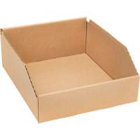 Boîtes profondes en carton ondul&eacute;, 9-3/4" la x 11-1/4" p x 4-1/2" h, Beige Moffatt Supply & Specialties