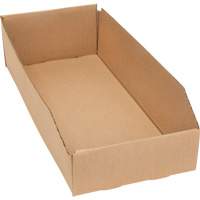 Boîtes profondes en carton ondul&eacute;, 7-3/4" la x 17-1/4" p x 4-1/2" h, Beige Moffatt Supply & Specialties