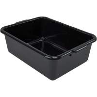 All-Purpose Flat-Bottom Storage Tub, 7" H x 15" D x 21" L, Plastic, Black Moffatt Supply & Specialties