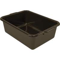 All-Purpose Flat-Bottom Storage Tub, 7" H x 15" D x 21" L, Plastic, Brown Moffatt Supply & Specialties