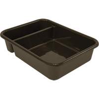 All-Purpose Compartmentalized Storage Tub, 5" H x 15" D x 20" L, Plastic, Brown Moffatt Supply & Specialties