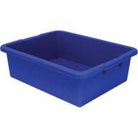 All-Purpose Ribbed-Bottom Storage Tub, 7" H x 17" D x 22" L, Plastic, Blue Moffatt Supply & Specialties