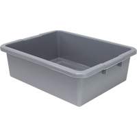 All-Purpose Ribbed-Bottom Storage Tub, 7" H x 17" D x 22" L, Plastic, Grey Moffatt Supply & Specialties