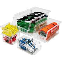 Bacs tr&egrave;s transparents Ultra, 8-1/4" la, 7" h x 14-3/4" p, Transparent Moffatt Supply & Specialties