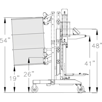Ergonomic Drum Handler Scale Model - DM-1100-S, 30 - 85 US Gal. (25 - 70 Imperial Gal.) Moffatt Supply & Specialties