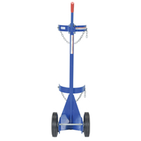 Gas Cylinder Cart, Rubber Wheels, 12" W x 15-1/2" L Base, 500 lbs. Moffatt Supply & Specialties